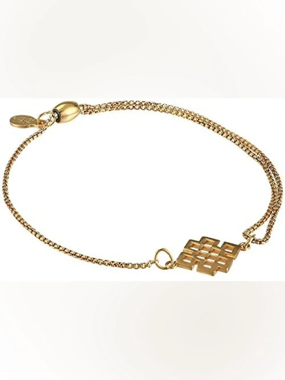 Alex and Ani Endless Knot Gold Pull Chain Bracelet